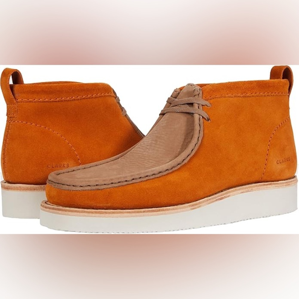 NEW!! Men’s Clarks Wallabee Hike Golden Tan Combi Boot Size 11.5M